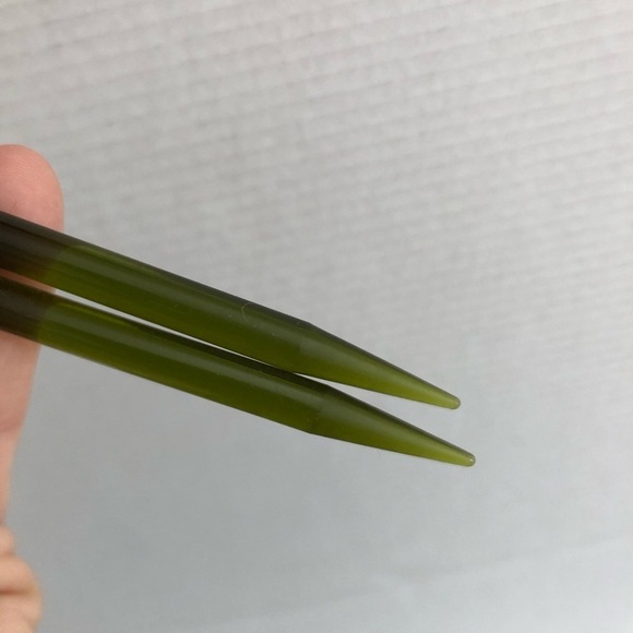 Vtg Transparent Green Knitting Needles - Picture 5 of 7